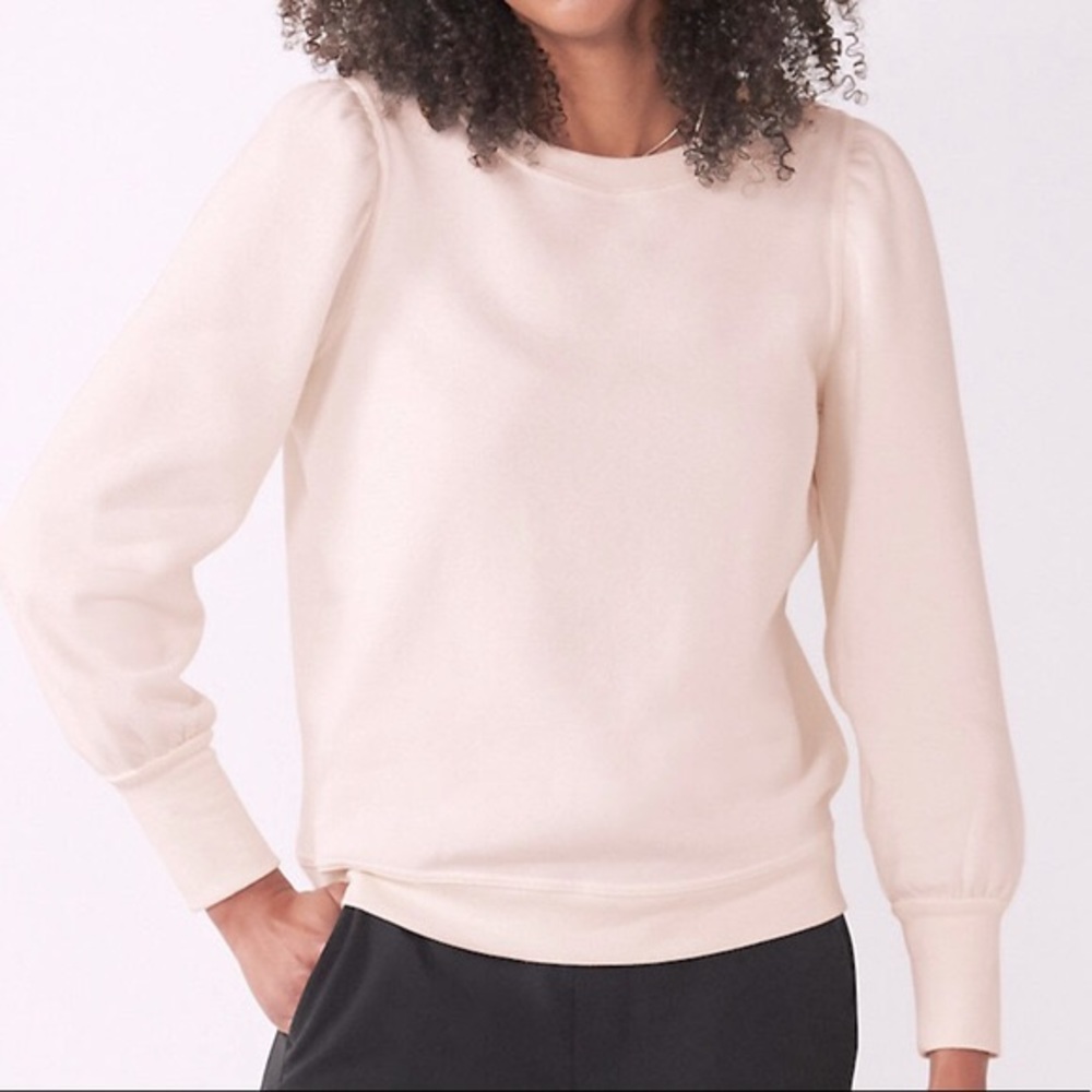 Nine West puff sleeve sweatshirt baby pink